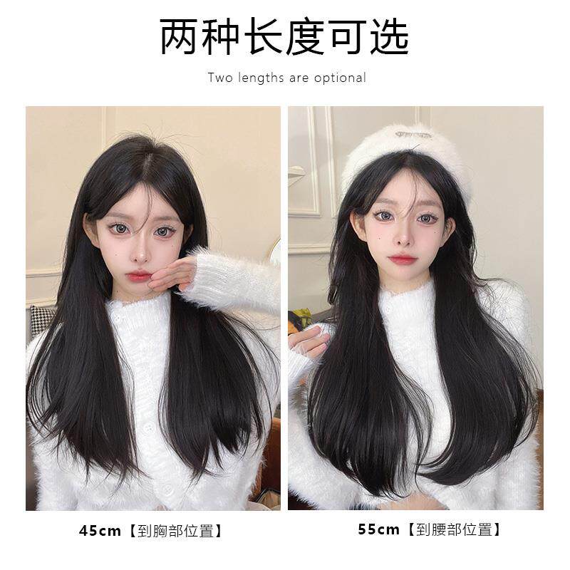 假发女长发微卷一片式v型接发片短款内扣发片增发量无痕假发片
