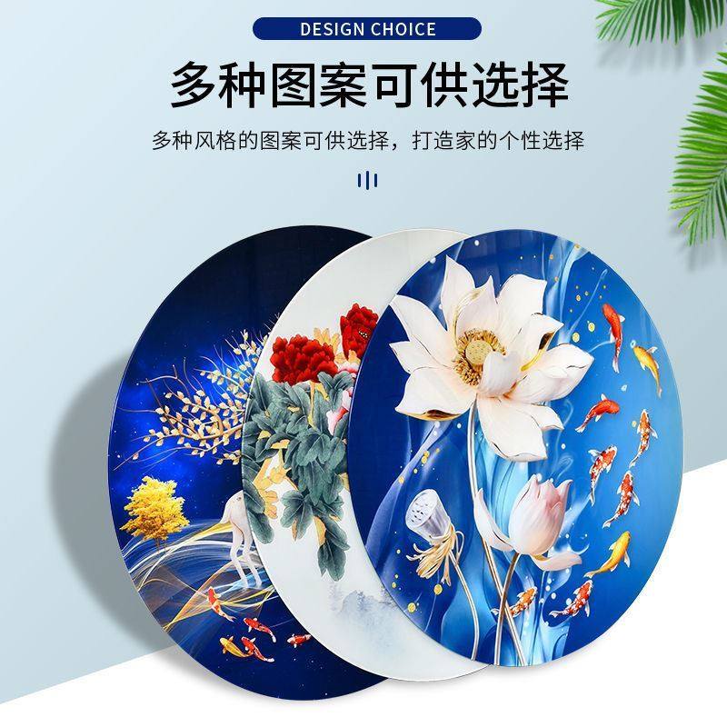 定做圆形钢化玻璃桌面家用餐桌茶几台面酒店饭店贴花圆桌台面玻璃