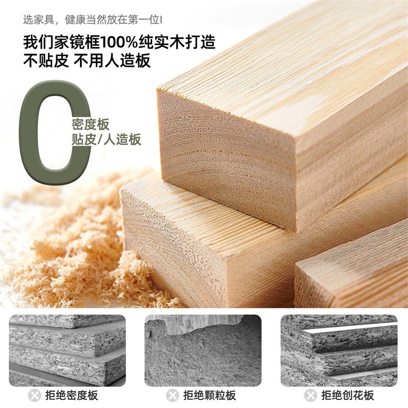 隐形穿衣镜洞洞板推拉关闭隐藏全身镜子贴墙可遮挡壁挂玄关试衣镜