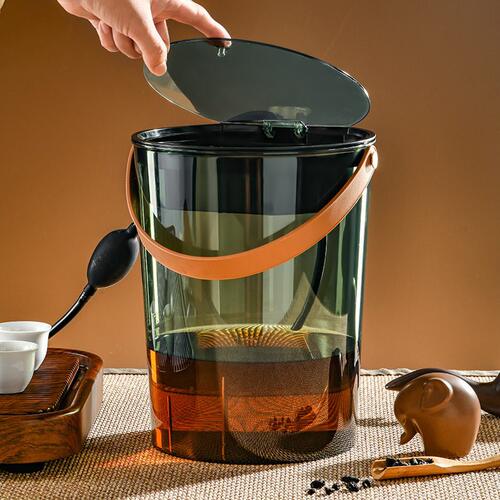 甄选茶水桶过滤茶桶排水茶渣桶家用茶具配件废水桶茶台干湿分离垃