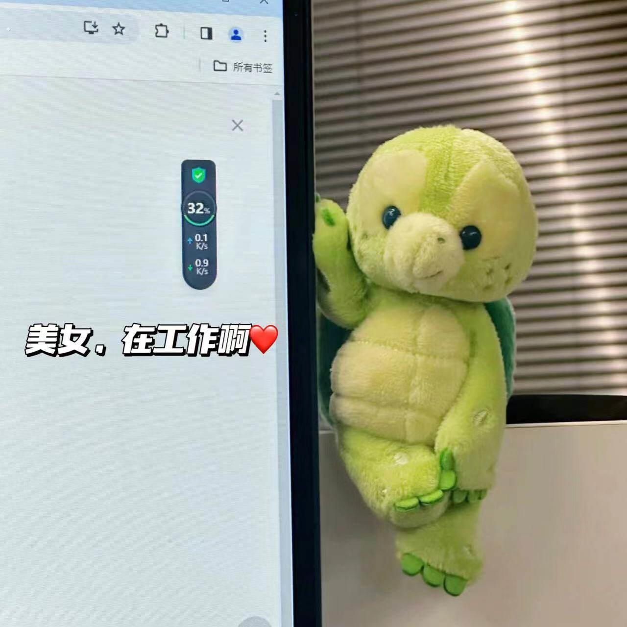 可爱乌龟工位情绪摆件桌面治愈系趣味迷你桌面摆件打工人装饰品