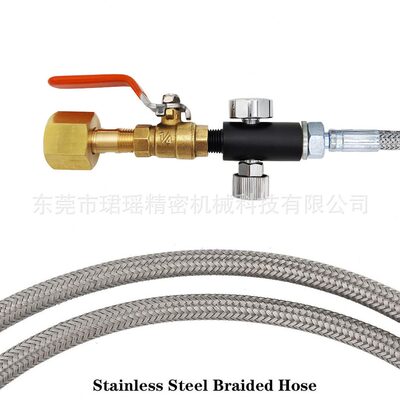 甄选跨境Sodastream苏打水机气泡水机接CO2大气钢编过气管