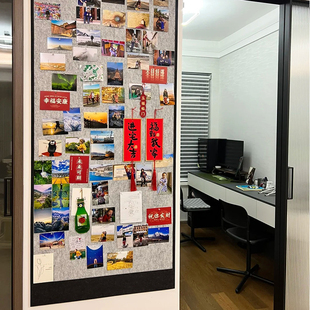 立毡照片墙贴背景毛展示相片框留言拍板得相册玄关客厅高级感装饰