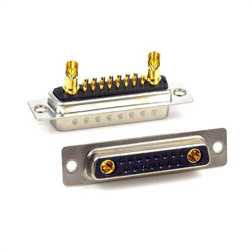 30A大电流D-SUB(17W2)插头DB17公头母头17W2连接器 17针接头