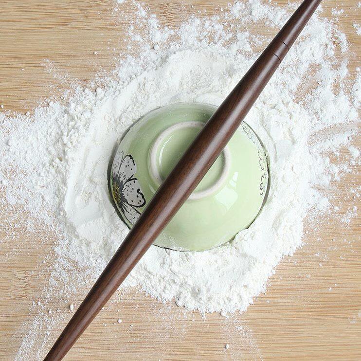 甄选非洲大叶紫檀鱼肚型擀面杖饺子皮擀面杖两头尖双尖擀面棍家用