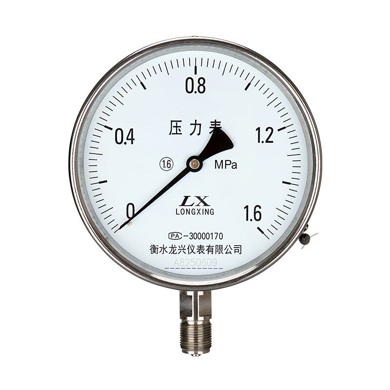 y150B普通气压表水压表304不锈钢压力表耐腐蚀锅炉蒸汽油压液压表
