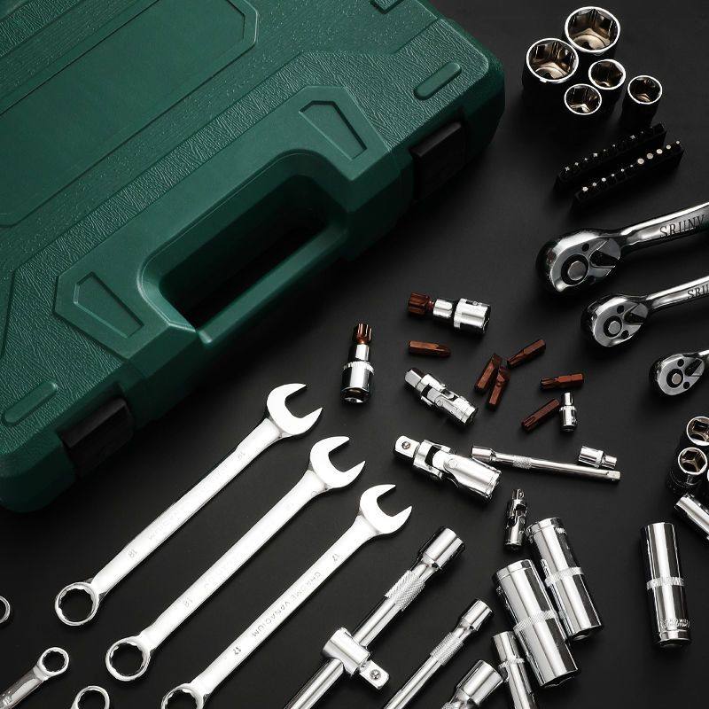 61件套修车工具套装套筒扳手工具全套家用汽车维修工具箱多功能