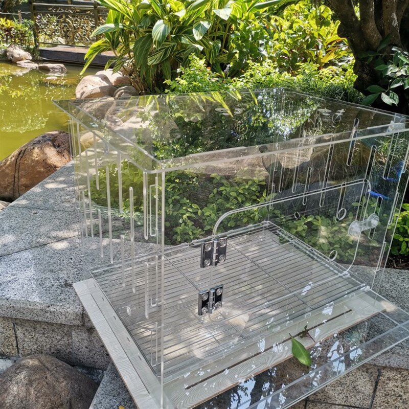 柯尔鸭压克力专用笼子家用大号透明兔子笼子压克力室内专用防