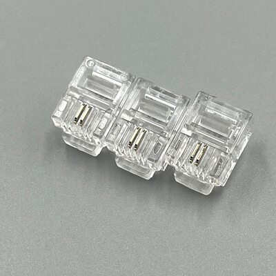 甄选镀金两芯RJ11水晶头电话水晶头电话头两芯水晶头 6P2c水晶头