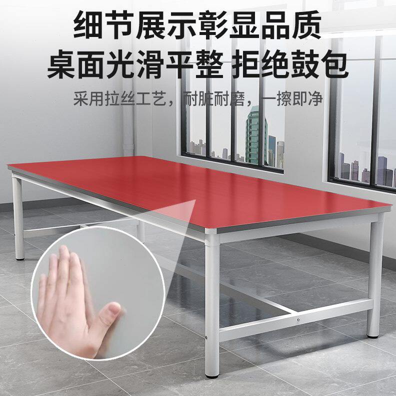 甄选双层重型商用不锈钢台桌子长方形打包裁剪台车间流水线操作台