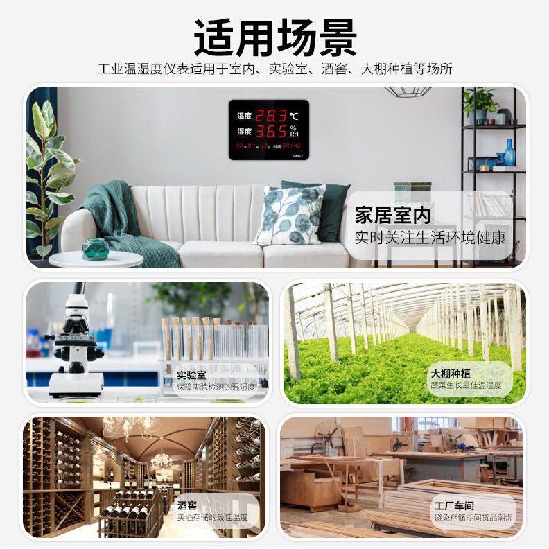 甄选融测温湿度显示仪表工业型 精度仓库大棚电子数字温湿度计LX9