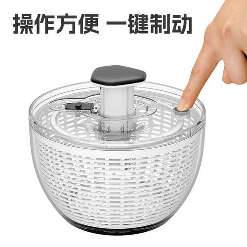 甄选严选多功能果蔬脱水器按压手动洗菜沥水篮家用健身餐沙拉甩干
