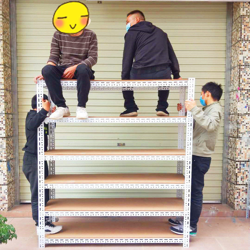 角钢货架定制仓储轻型家用置物架自由组合木板白板超市仓库储藏架