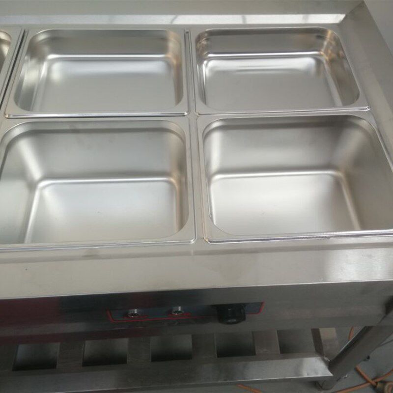 不锈钢商用售饭台三格电热保温汤池快餐车售饭车外卖车送饭车