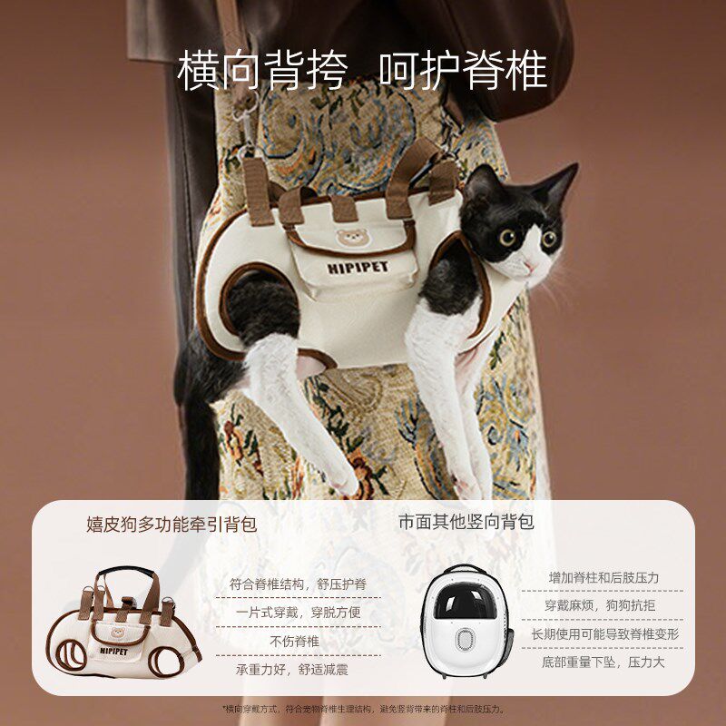猫包外出便携猫咪宠物外出包轻便款溜猫神器斜挎露头单肩背带牵引