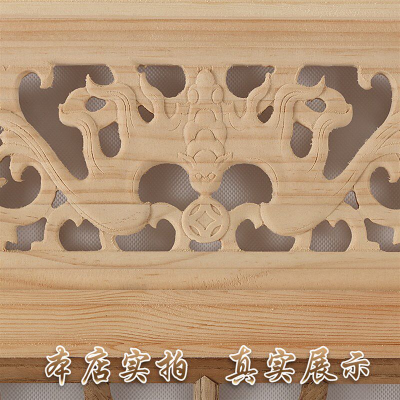 中式装饰实木背景墙花格东阳木雕镂空窗户仿古玄关花窗隔断墙定制