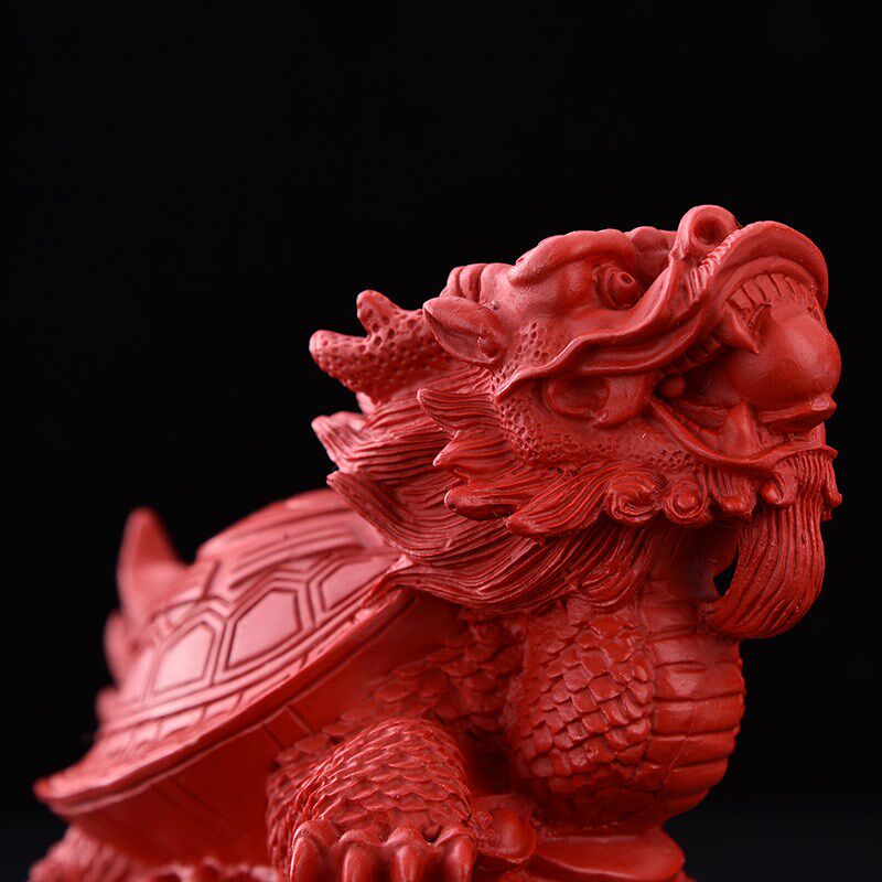 新品扬州漆器剔红雕漆龙龟摆件中国风特色礼品出国送老外的工艺品