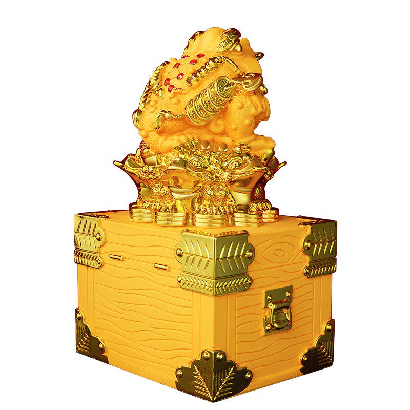 金蟾存钱罐聚宝盆摆件大人家用大号创意储蓄只进不出网红2025新款