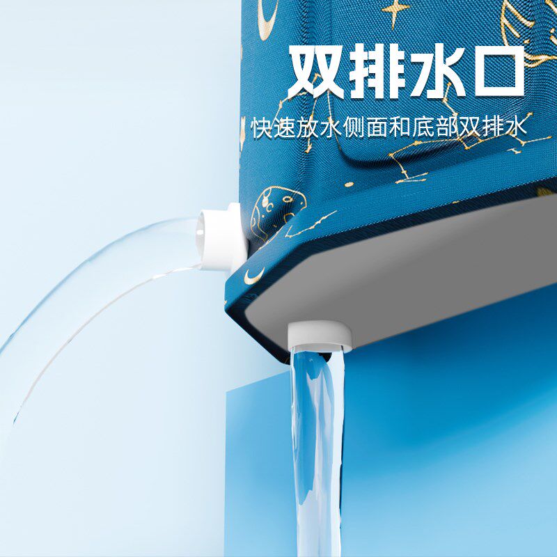 升级款80特大号泡澡桶成人使用加厚保温洗澡桶可折叠浴桶小户型
