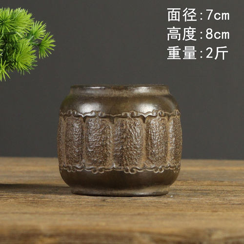 复古中式石雕青石等灯笼鼓小石鼓隔热杯垫壶承石头小摆件底座