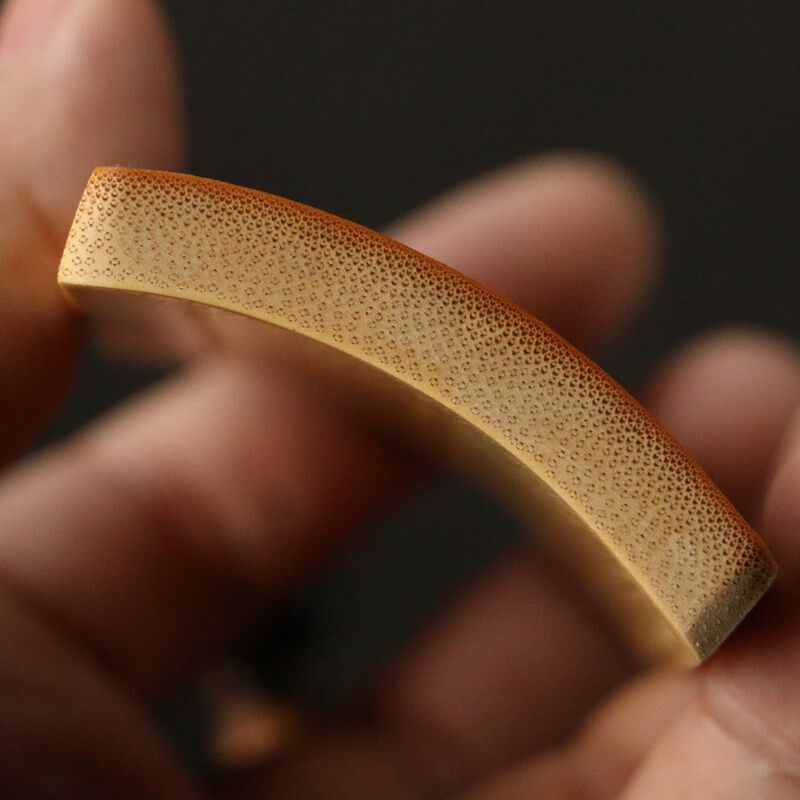 十几年老玉竹东阳名家王雷本工精工留青雕刻猴手牌把件把玩竹