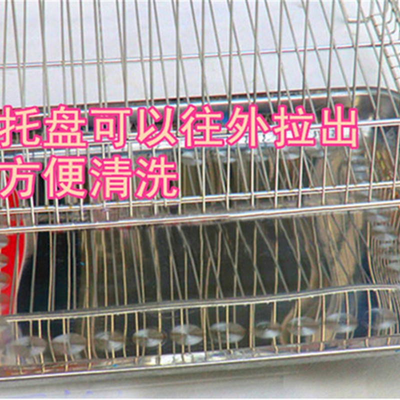 304方笼不锈钢鸟笼鹦鹉鸟笼八哥鹩哥鸟笼牡丹虎皮鸟笼大号鸟笼子