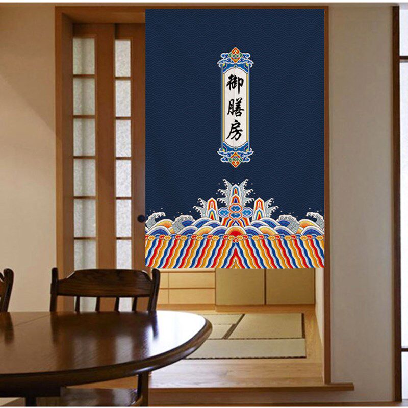 门帘隔断帘日式厨房防油烟半帘餐厅后厨饭店遮丑帘小吃店帘子定制