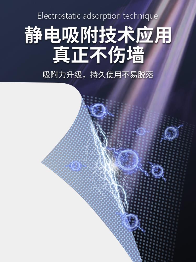 不伤墙可移除白板墙贴家用儿童可擦写字板静电黑板贴纸留言记事板