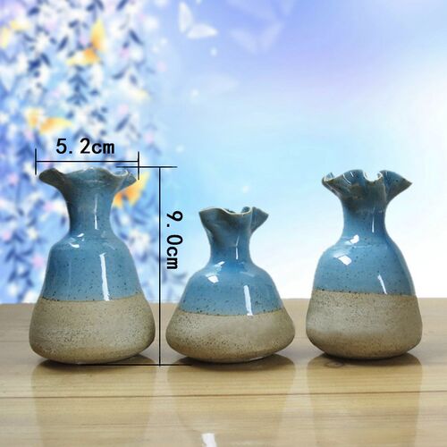 手工陶瓷景德镇陶瓷花瓶简约小花器创意粗陶家居工艺品摆件