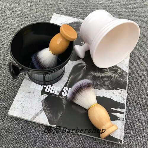 剃须皂打泡碗手动剃须刀泡沫碗刮胡皂起泡刷子碗男士清洁护理套装