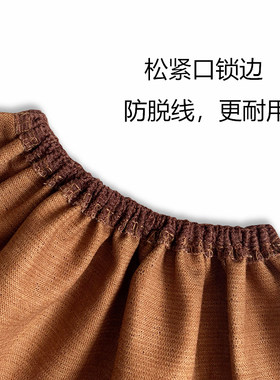 灯芯绒加厚鞋套 室内秋冬厚实耐磨可洗家用咖啡棕色布脚套10双装
