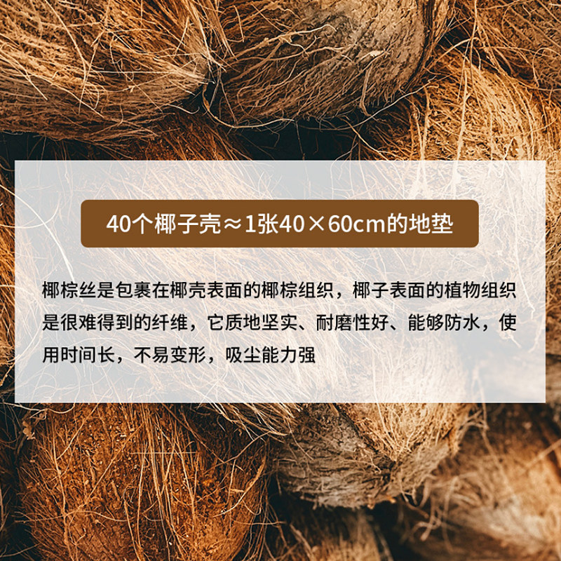 环保椰棕丝地垫进门刮泥除尘脚垫  家用耐磨耐蹭入户门厅防滑门垫