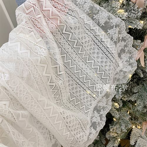 蕾丝窗帘法式韩式轻奢白纱美式免打孔隔断门帘洛可可公主风卧室