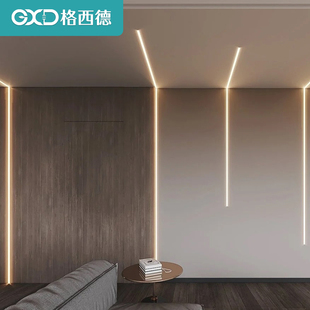 led线型灯嵌入式条形线性灯铝合金u型灯带卡槽明装暗装铝槽线形灯