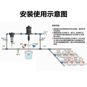 友牧 嘉乐宝加药器自动水动力稀释泵洗车配比例泵兽用投药施肥机