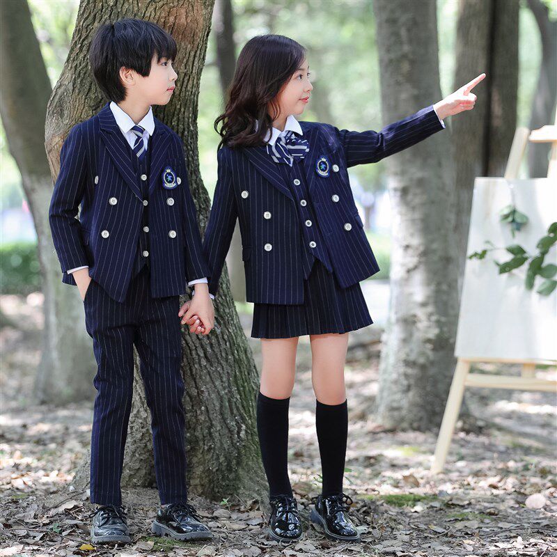 英伦学院风西装马甲校服套装小学生日韩风制服春秋冬新幼儿园园服