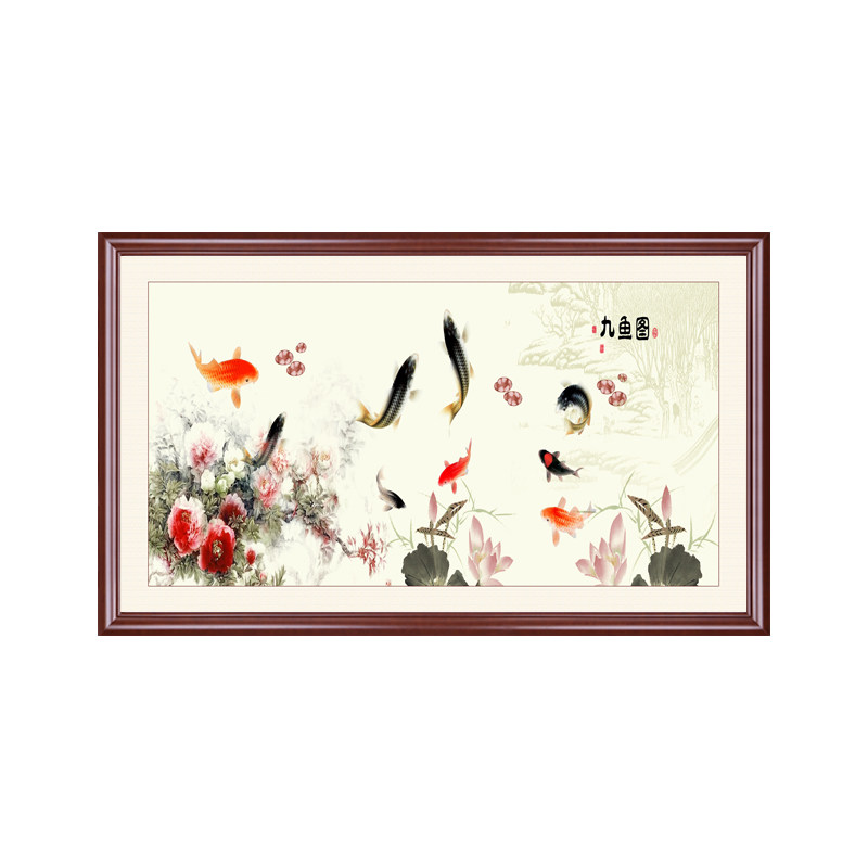 中式电表箱装饰画免打孔遮挡配电箱电闸盒总开关电源箱液压大尺寸