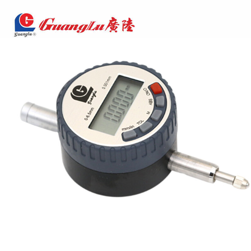广陆数显千分表高精度指示表工业级量具配件电子百分表表座测头