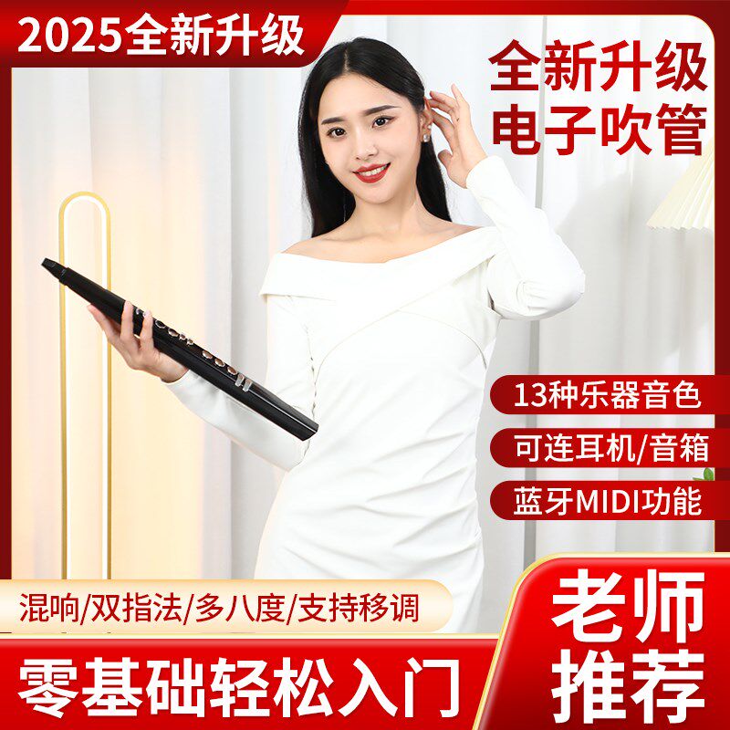电吹管中老年人初学者入门国产电子萨克斯笛子唢呐二胡学生长笛