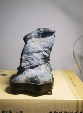 灵璧石精品灵壁石磬石莲花磬石原石纹石案头小品石小山形奇石摆件