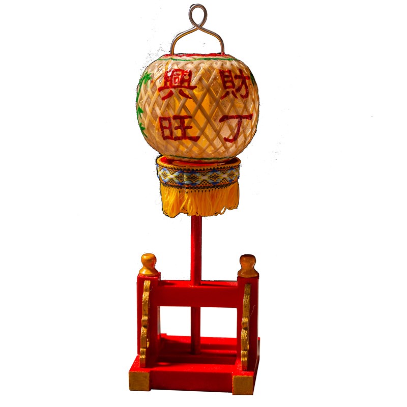 中国风灯笼古典灯笼迷你竹编潮汕高灯中式复古手工艺创意摆件佛品