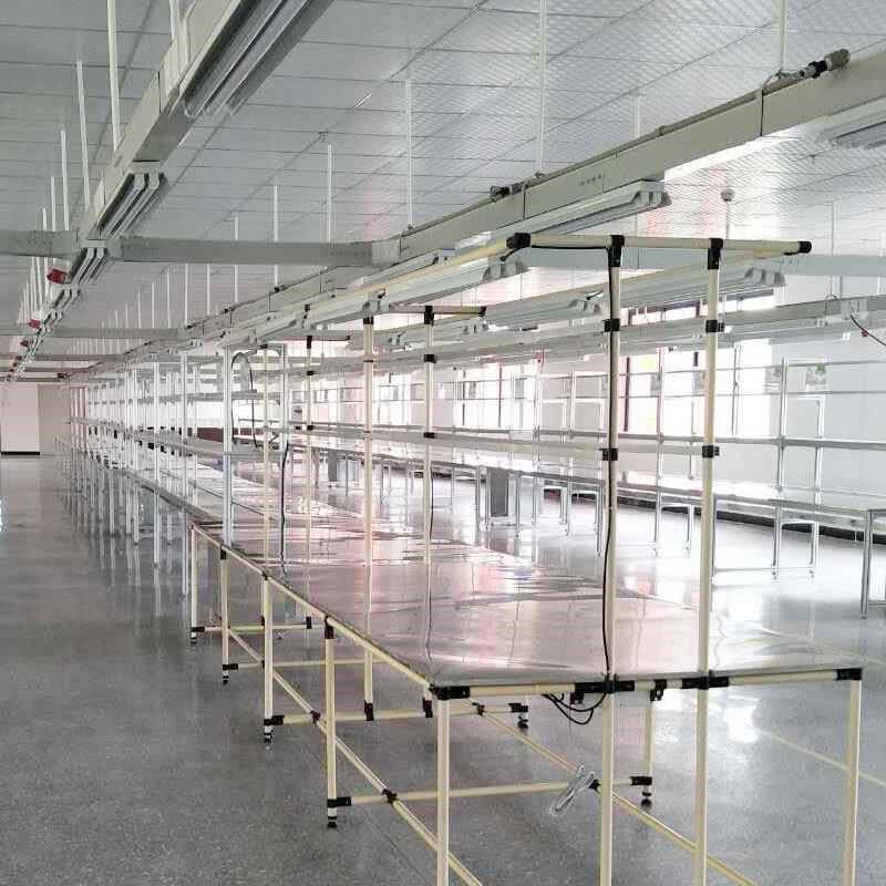 铝合金工800台防静作电打包台工作静桌子车打包桌精益间管电桌检