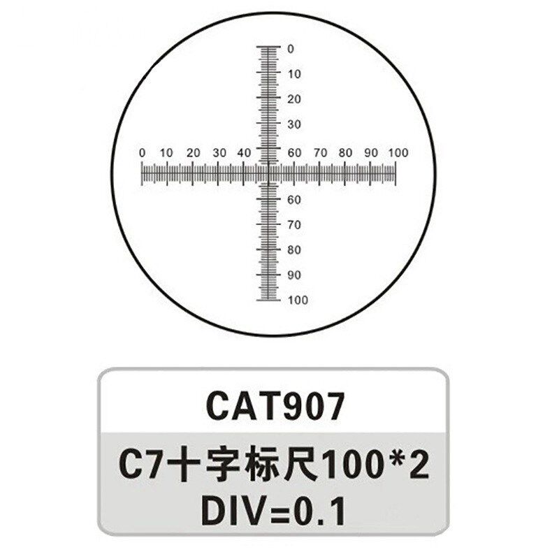 显微镜目镜测微尺C7分划板0.1mm十字刻度标定测量尺奥林巴斯