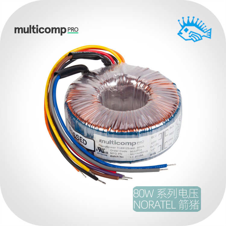 80VA 双12v 双15v NORATEL箭猪环牛 80W 全新原装进口环形变压器