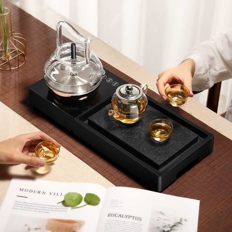 全自动上水电热烧水壶玻璃抽水泡茶壶专用套装一体小茶盘家用茶具