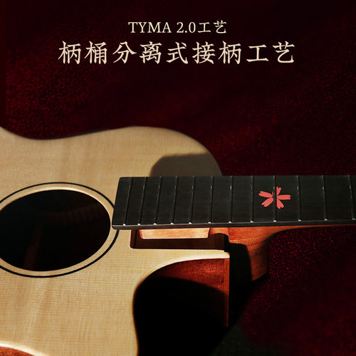 Tyma泰玛TG5/TD5c国风民谣单板吉他男女生初学者面单电箱40/41寸