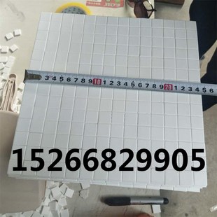 耐磨陶瓷衬板平板带孔焊接式氧化铝刚玉衬片管道内烧结马赛克贴片