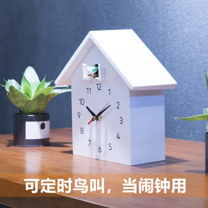 儿童闹钟布谷鸟学生用男女孩房卡通动漫台钟创意小鸟闹铃床头桌面
