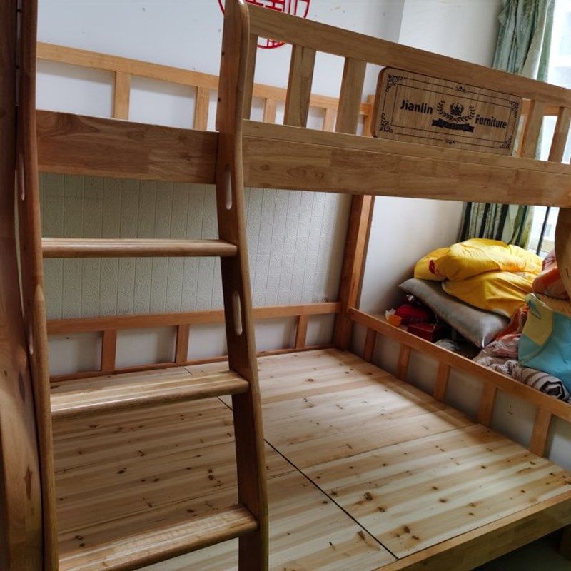 重庆包邮 上下床 母子床 橡木床家具 高低床 双层床 原木 简约