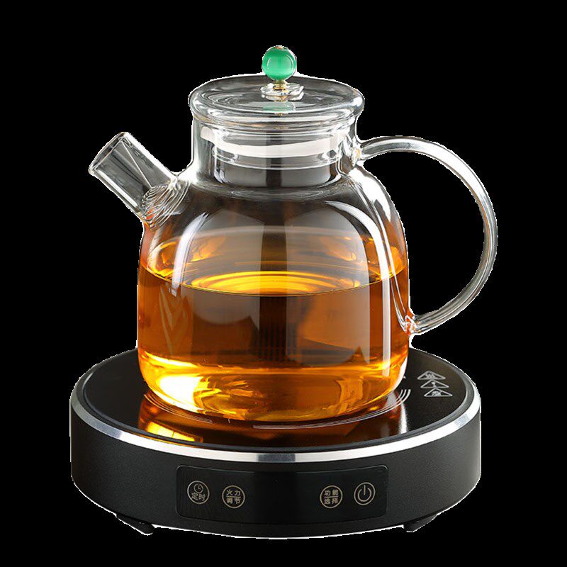 加厚全玻璃烧水壶大容量养生壶新款黑晶炉家用花茶煮茶壶茶器套装